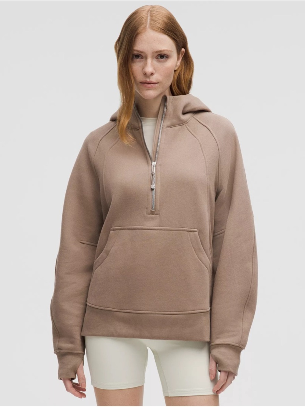 lululemon athletica Women's Half-Zip Hoodie - Taupe